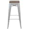 Flash Furniture 30" High Metal Indoor Bar Stool, Silver, PK4 4-ET-31320W-30-SV-R-GG - alternate 6